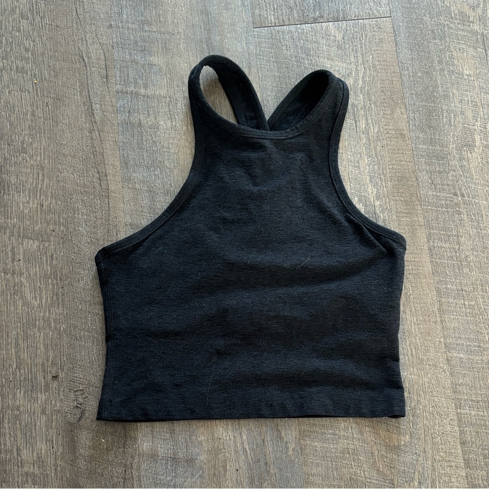 Beyond Yoga Black Racerback Crop Top